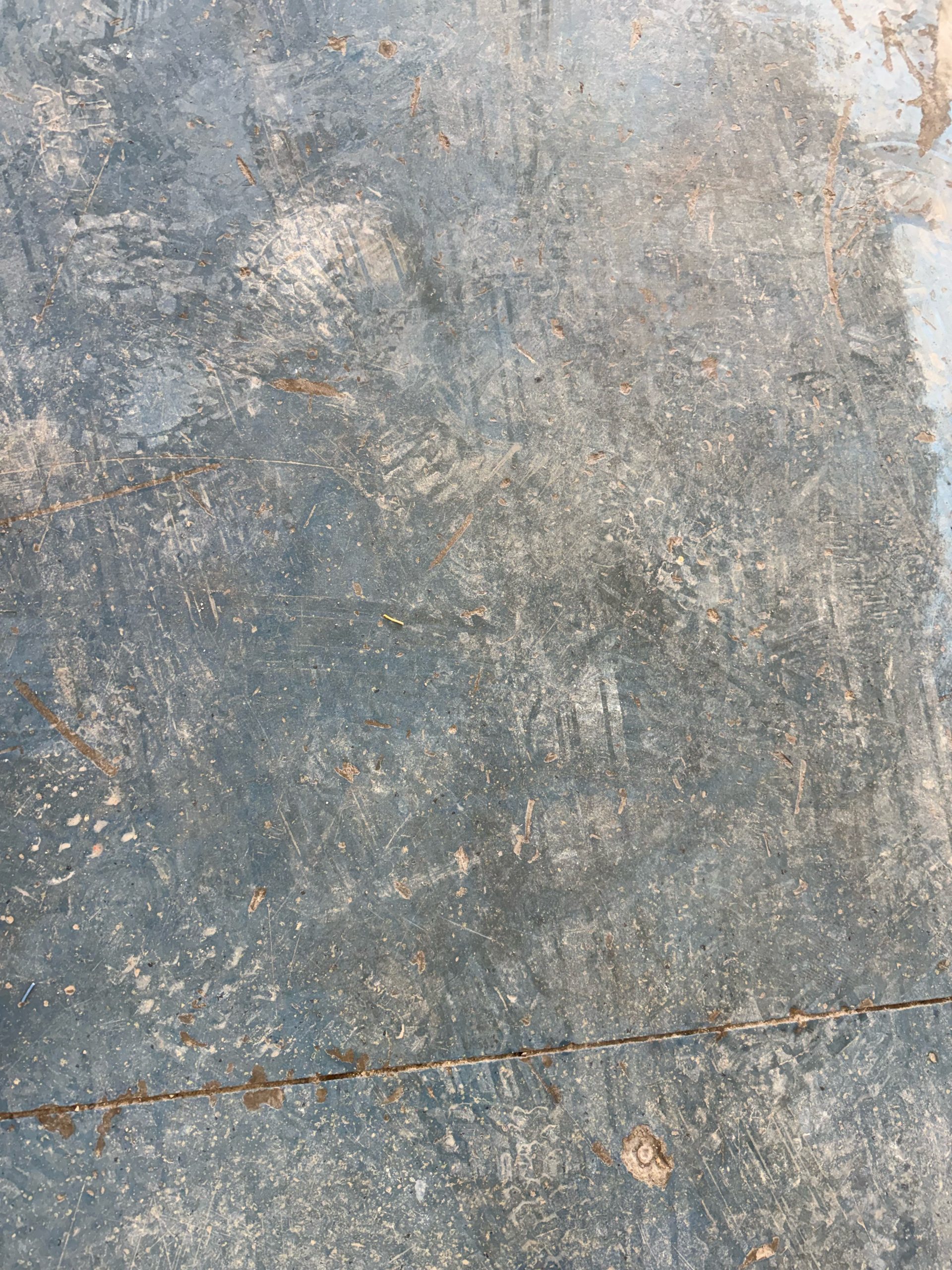 Polished concrete floor, before